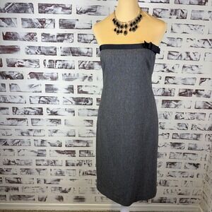 Theory Vintage Woman's Sleeveless Dress Size 6 Gray‎ Wool Blend Classic, Holiday